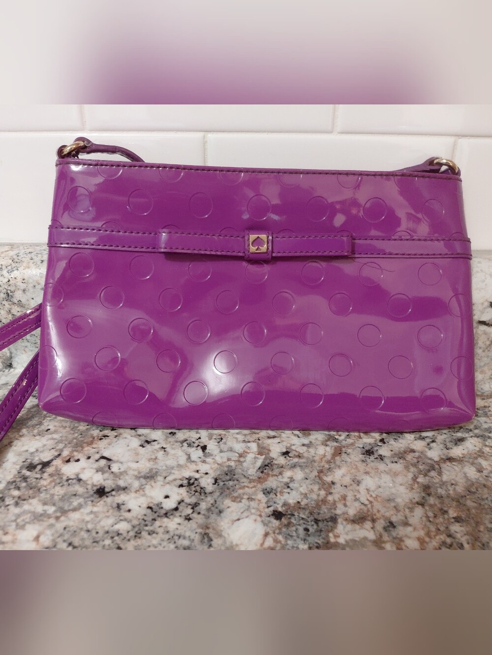 Kate Spade Purple Patent Leather Crossbody Purse